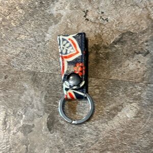 Vera Bradley Floral Keychain with Metal Ring